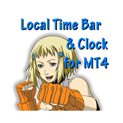 在MetaTrader市场购买MetaTrader 4的'Local Time Bar and Clock for MT4' 技术指标