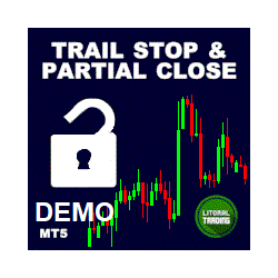 在MetaTrader市场下载MetaTrader 5的'Trail Stop with Partial Close Demo' 交易工具